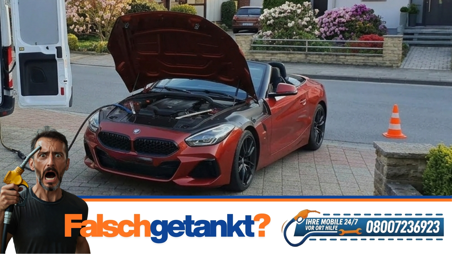 ⛽ Benzin statt Diesel getankt in Oggelshausen, Schnelle Hilfe 📞 08007236923