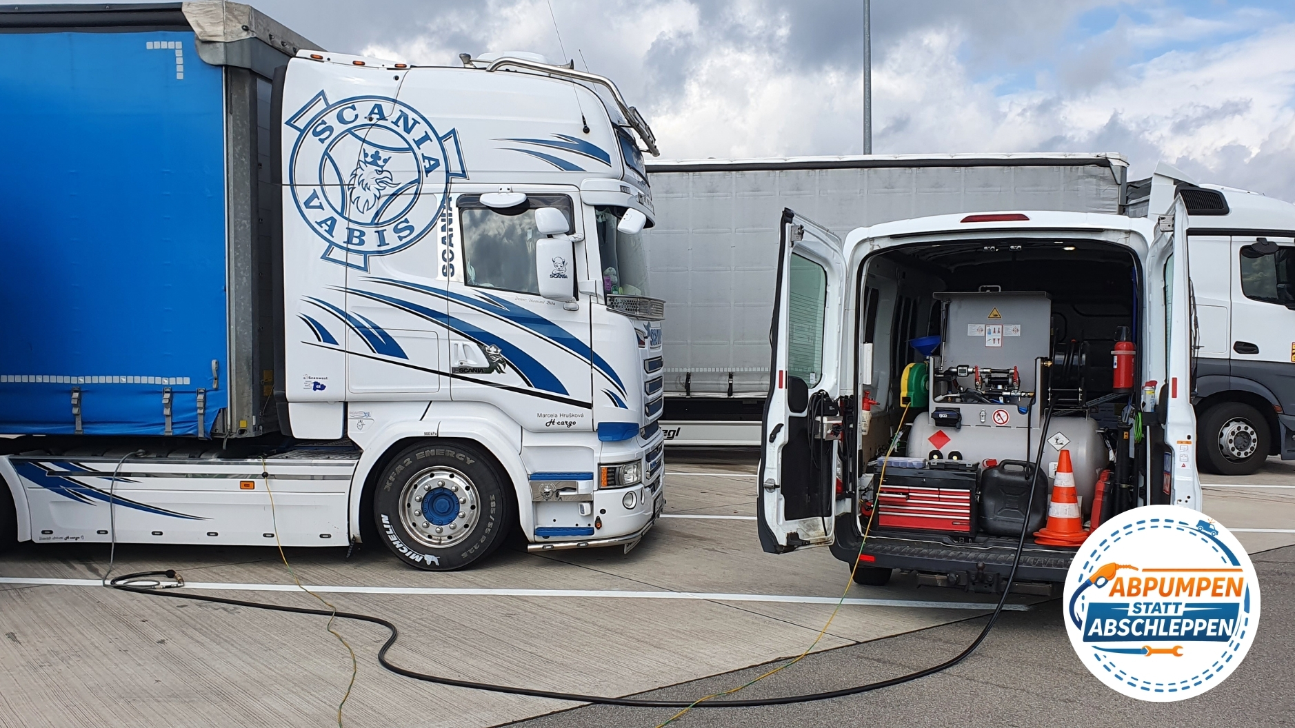🚨 Scania LKW mit über 380 Litern Benzin falsch betankt? Hilfe vor Ort 📞 08007236923 💨