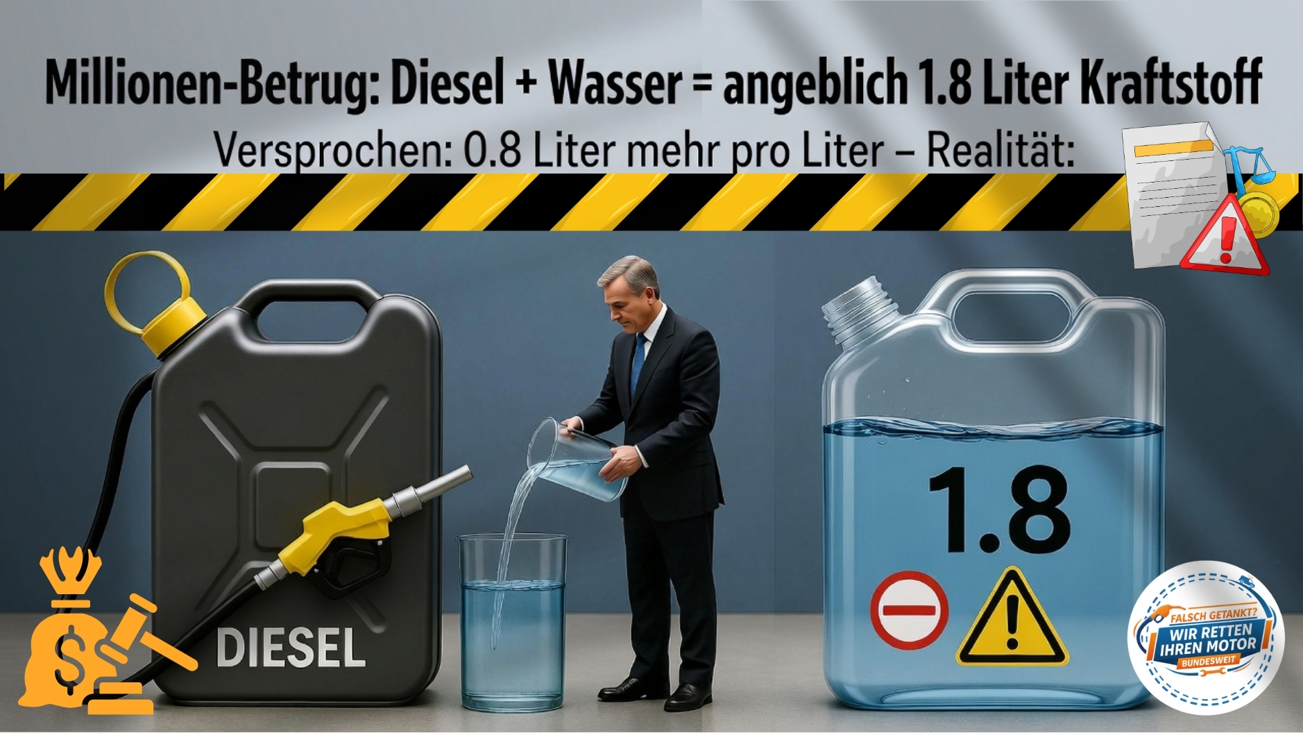 ⛽ Millionen-Urteil in Niedersachsen: Der Betrug mit dem Diesel-Wasser-Wunder