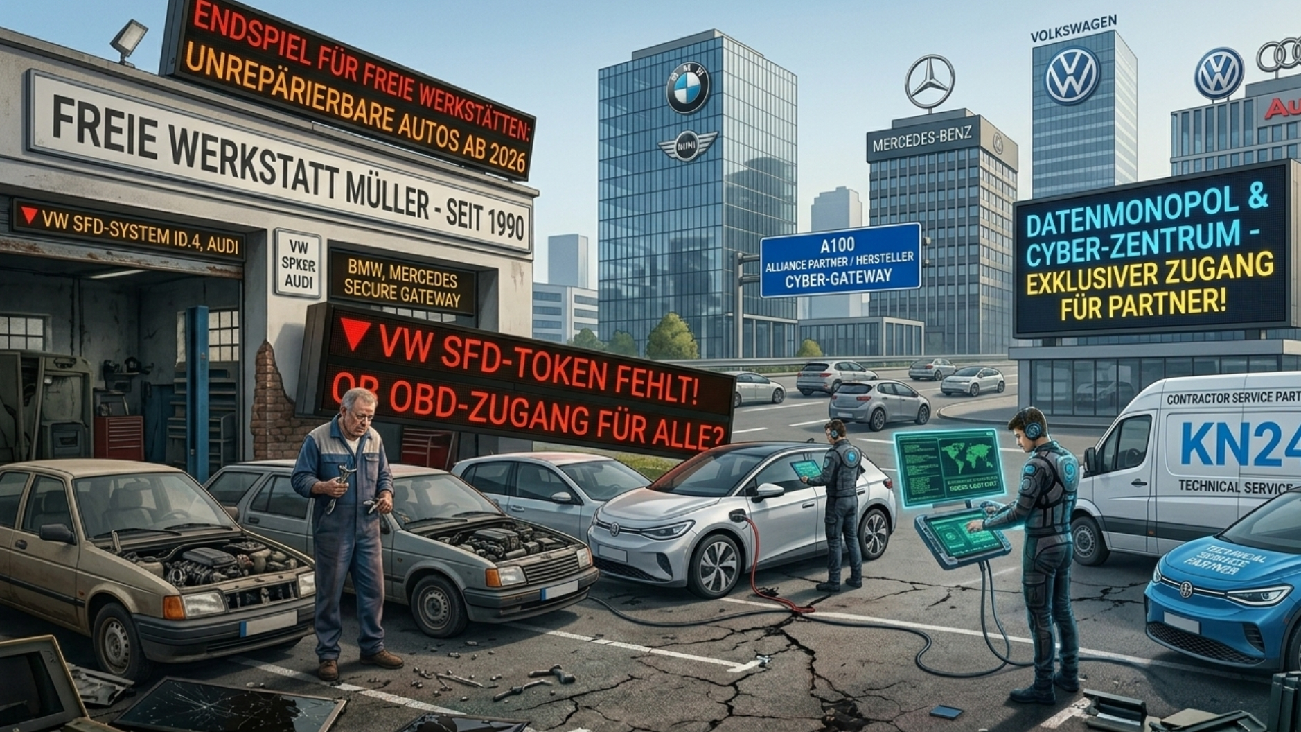 🌐 | Der digitale Käfig: Wie Autokonzerne die Reparatur im Jahr 2026 töten