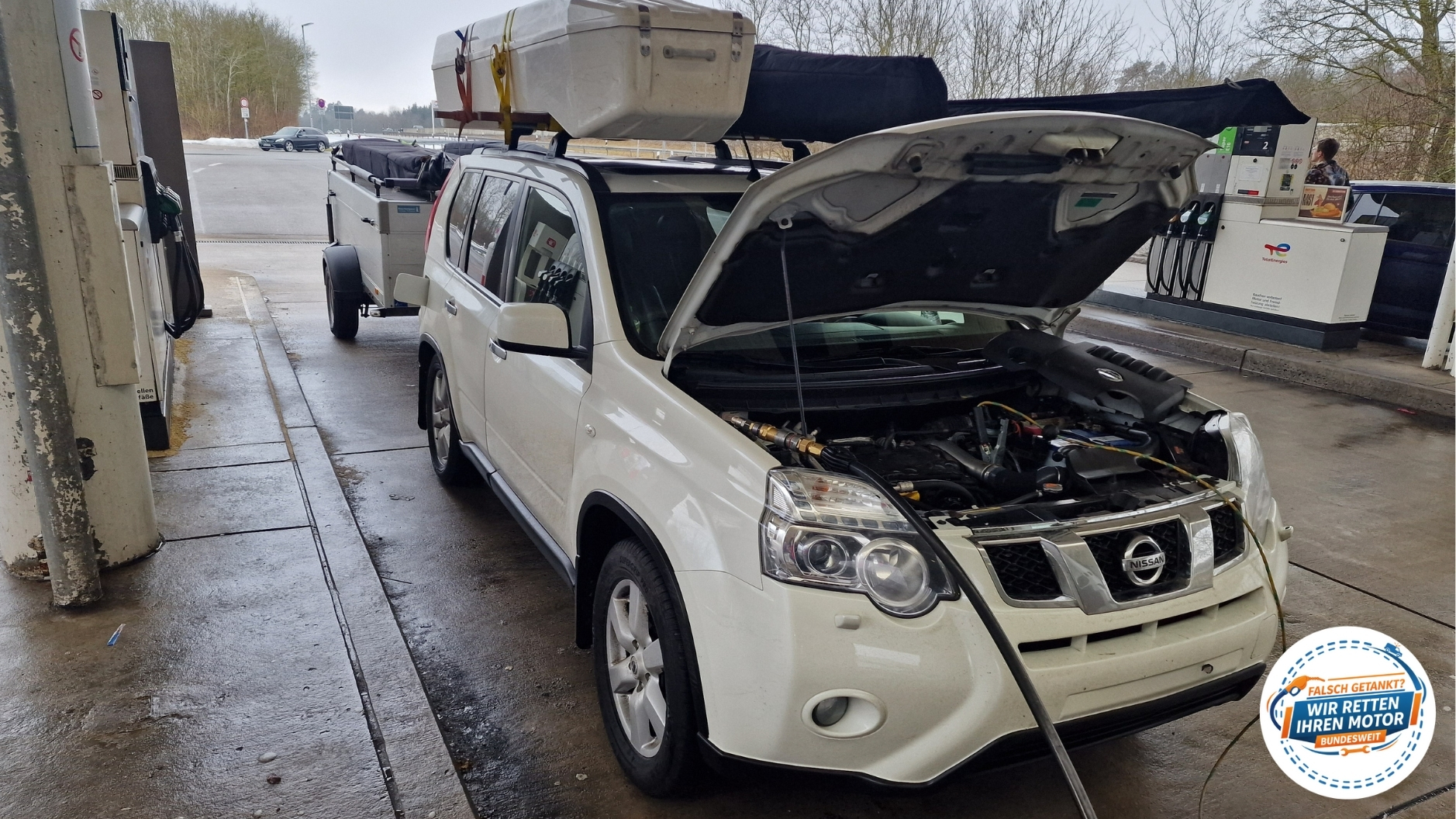 ⛽ Nissan X-Trail falsch getankt? Hilfe an der Raststätte Frankenhöhe 📞 08007236923