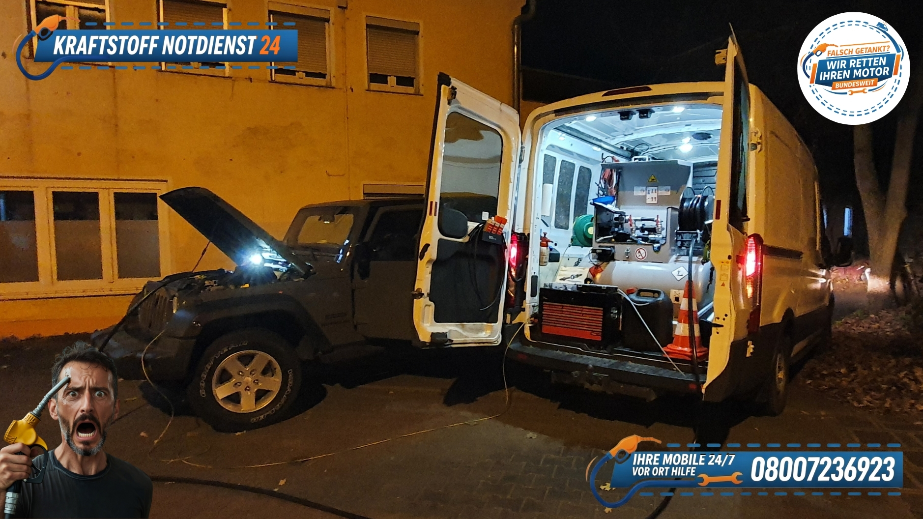 ⛽ Jeep Renegade falsch getankt in Reichelsdorf und gefahren! 📞 08007236923