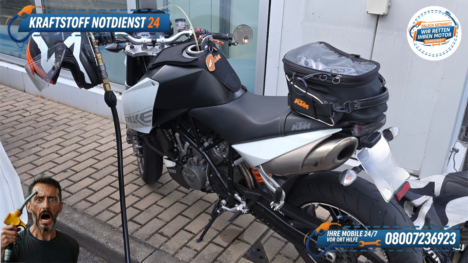 🏍️ KTM Duke: Falsch getankt in Ebelsbach? 📞 08007236923