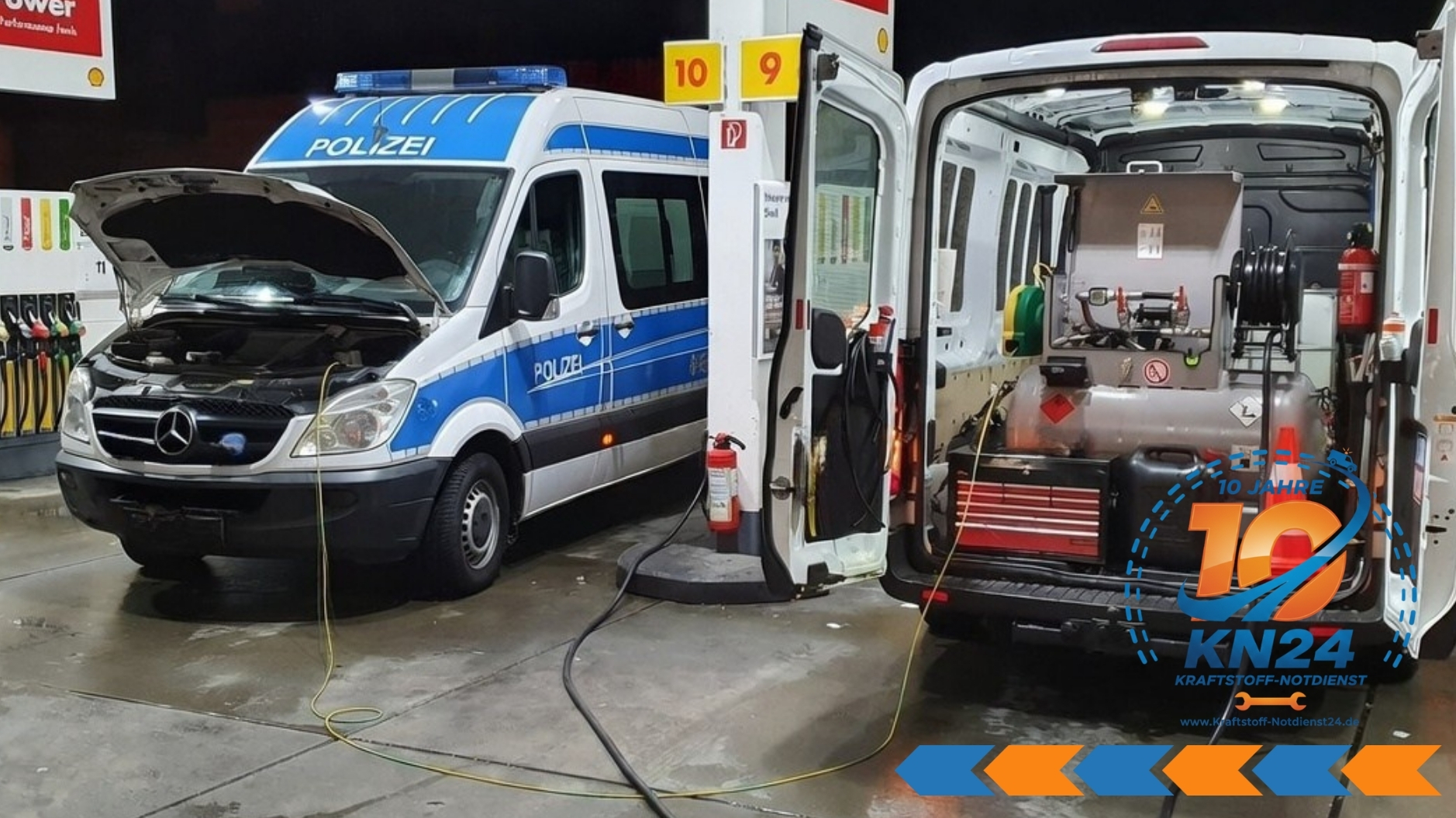 ⛽ Benzin statt Diesel getankt auf der A3? Hilfe für Einsatzfahrzeuge 📞 08007236923