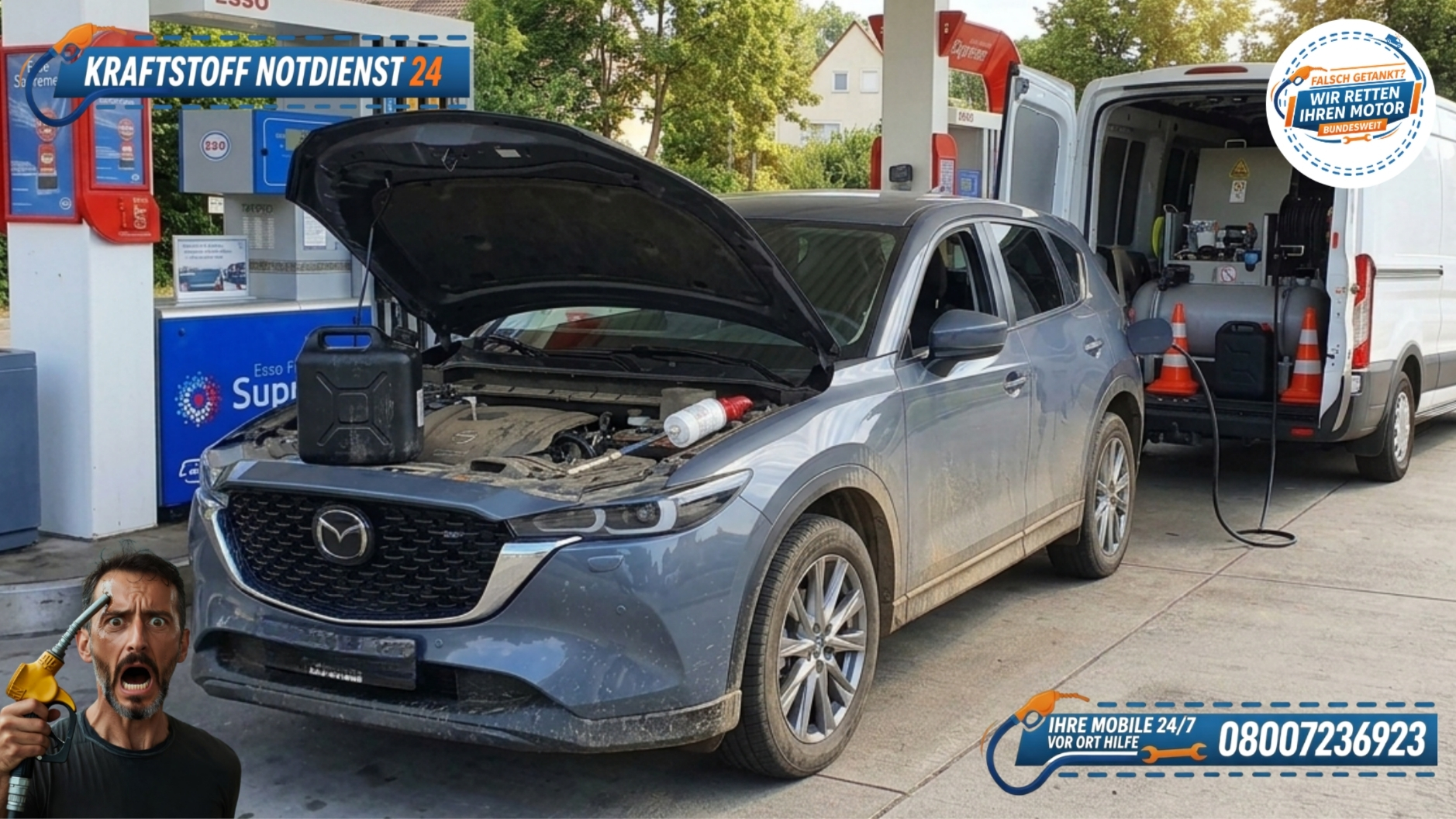 Mazda CX-5 falsch getankt in Bubenreuth bei Erlangen? 📞 08007236923