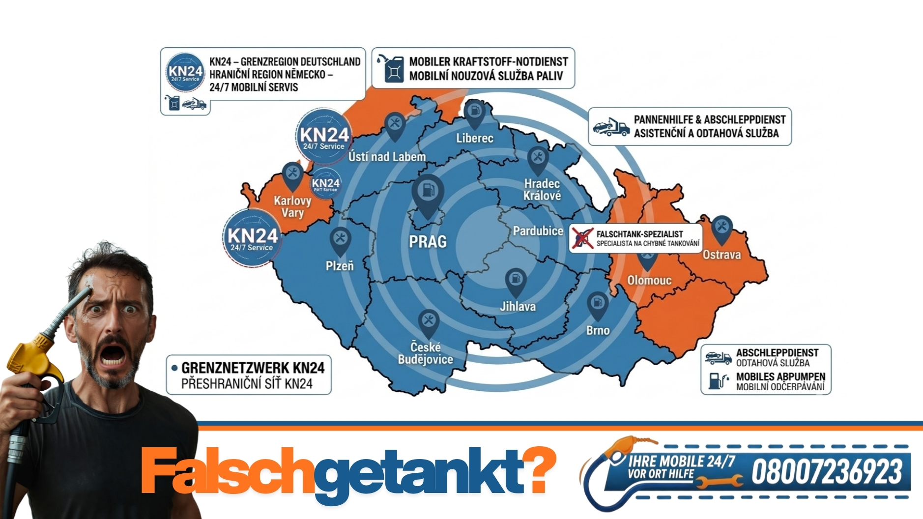 🇨🇿 Ratgeber: Falschtanken in Tschechien / Průvodce: Špatné palivo v Česku