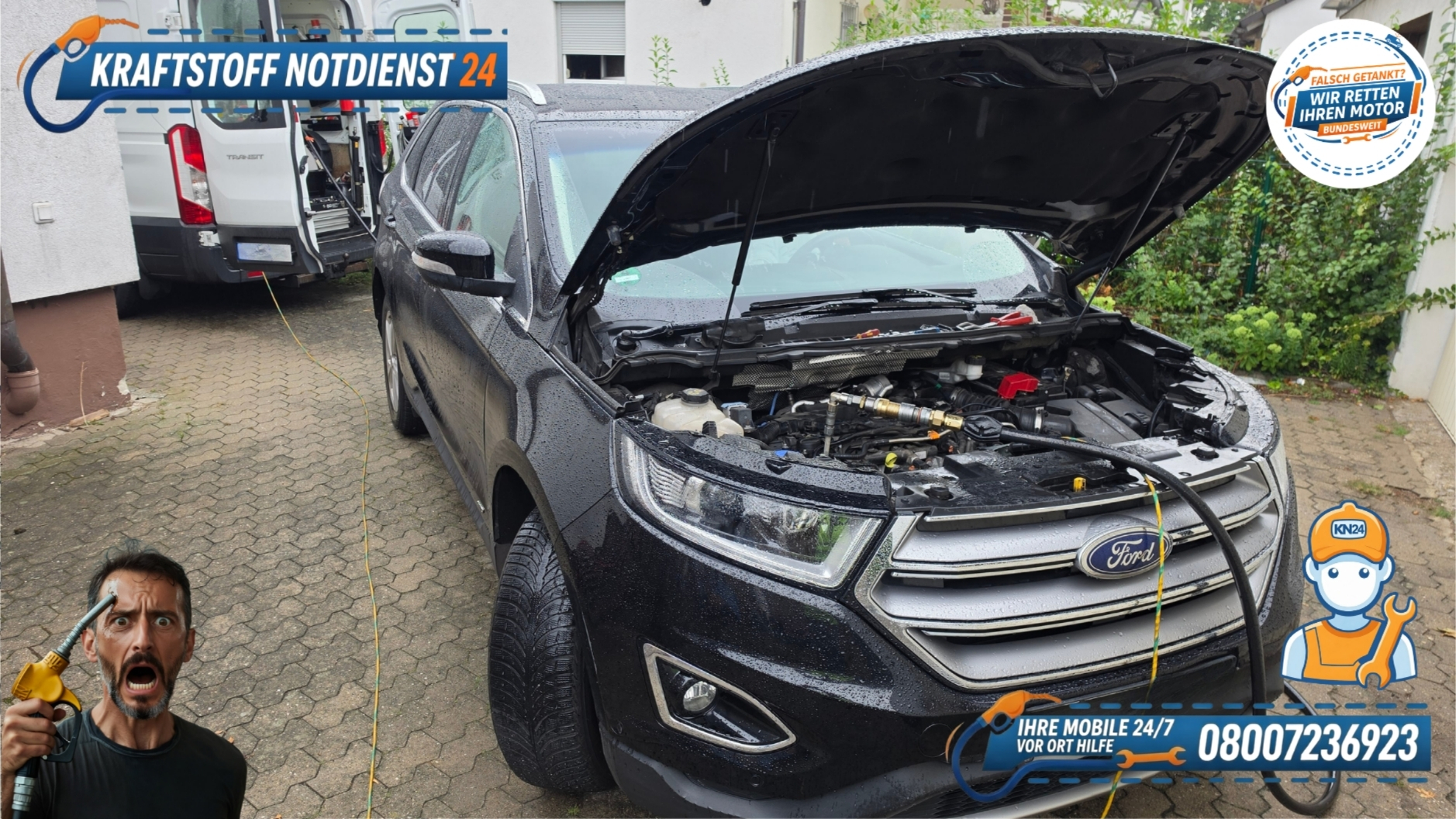 🚗 Ford Edge: Benzin statt Diesel getankt und gefahren? 📞 08007236923