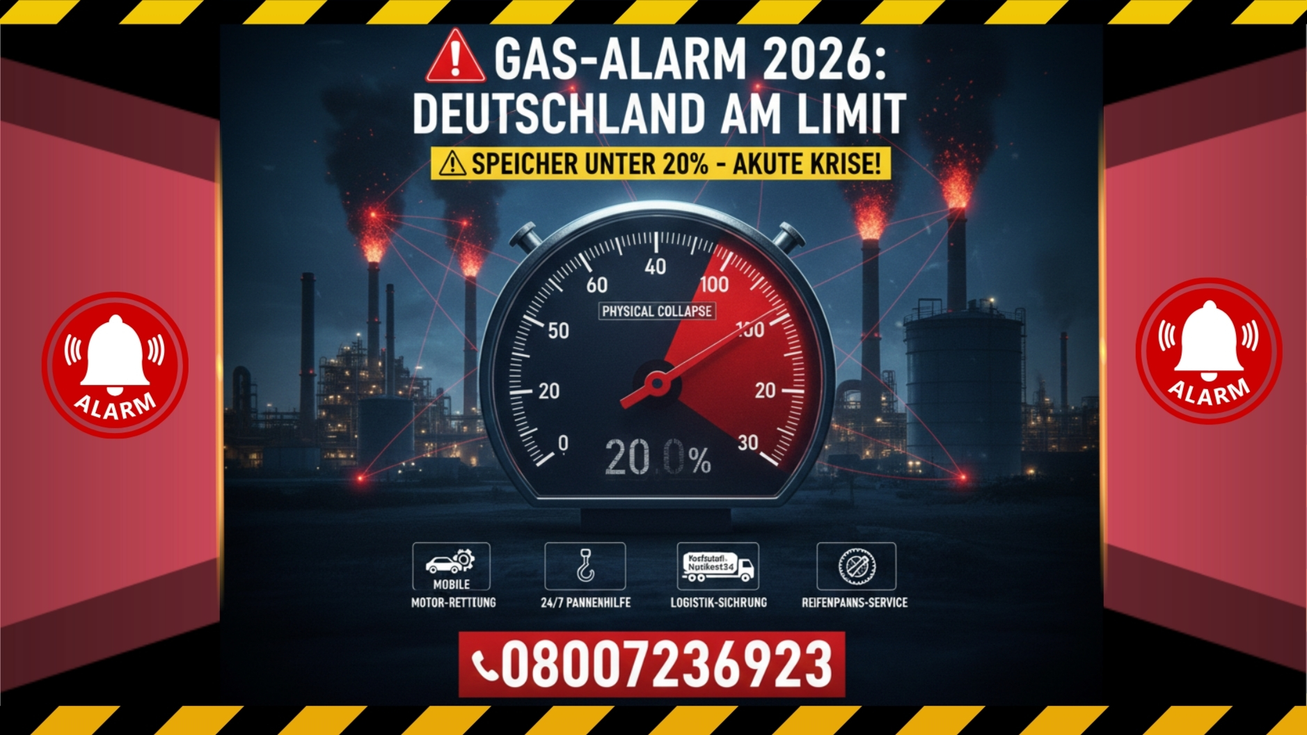 ⛽ Gas-Kollaps 2026: Deutschland am Abgrund, Fällt heute die 20%-Marke? 📞 08007236923